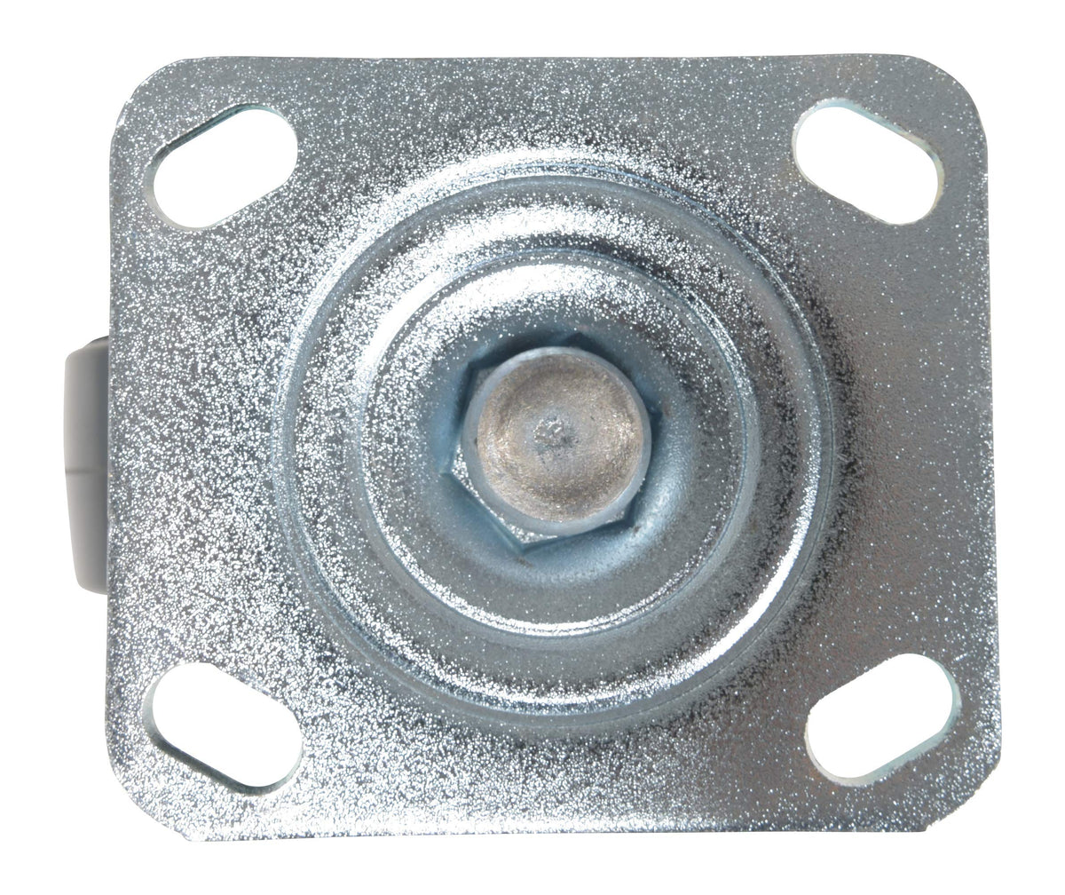 Vestil CST-KSM-4X2MR-S Rubber Swivel Caster 4 in. Diameter x 2 in. Width 551 Lb. Capacity Dark Gray/Gold