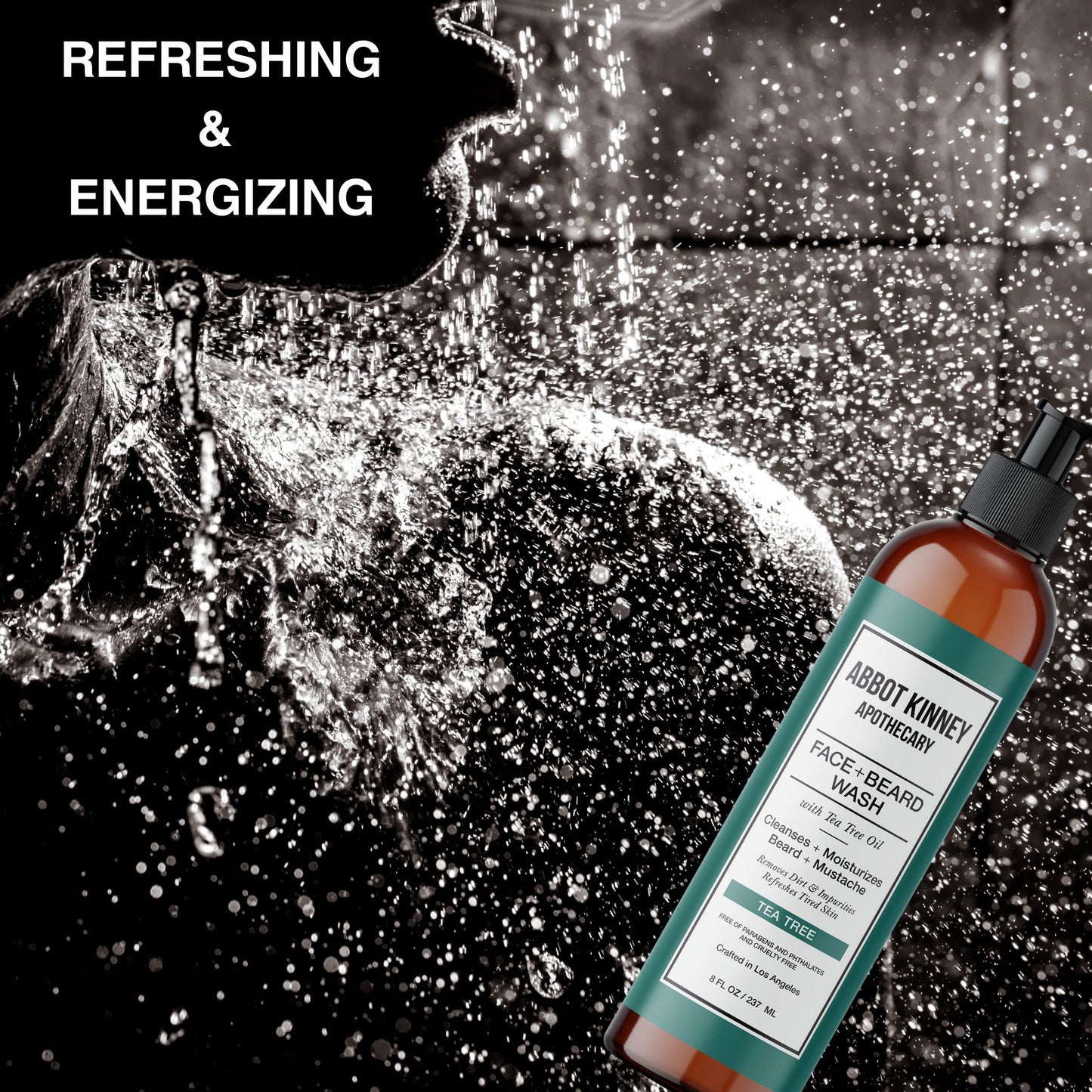 ABBOT KINNEY APOTHECARY Beard Wash, Sulfate Free Men's Face Wash, Softens Facial Hairs, Removes Dandruff and Dirt, Beard Shampoo with Tea Tree Oil Beauty and Personal Care ABBOT KINNEY APOTHECARY