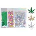 3 Pack - Green, Rainbow & Silver Holographic Leaf Glitter - Solvent Resistant & Cosmetic Grade - Face Body Nails Resin Arts & Crafts, Tumblers, Bath Beauty & Personal Care Electric Bliss Beauty