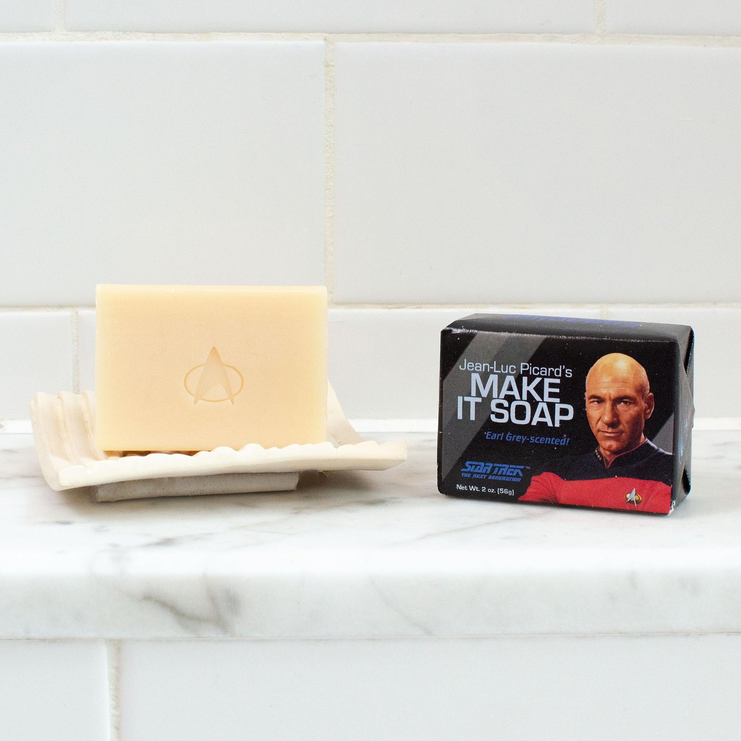 The Unemployed Philosophers Guild Star Trek Jean Luc Picard Make it Soap! - Made in the USA, 2oz (56g) Travel or Hotel Sized Guest Bar Soap Beauty & Personal Care The Unemployed Philosophers Guild