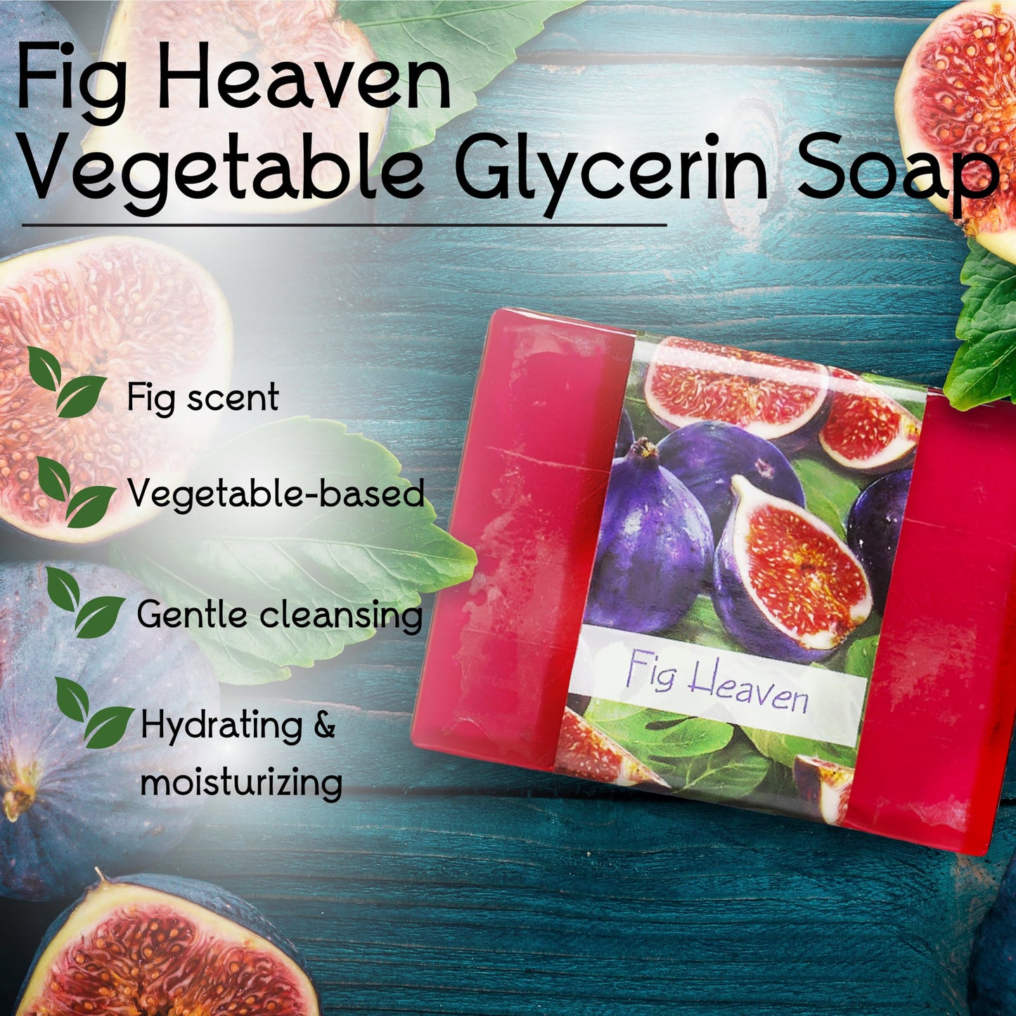Nabila K Fig Heaven Glycerin Bar Soap | Sweet Fig Scent | Natural, Vegan, Hypoallergenic | 100% Vegetable Glycerin, Sulfate-Free, Paraben-Free | 4.5 Beauty & Personal Care Nabila K