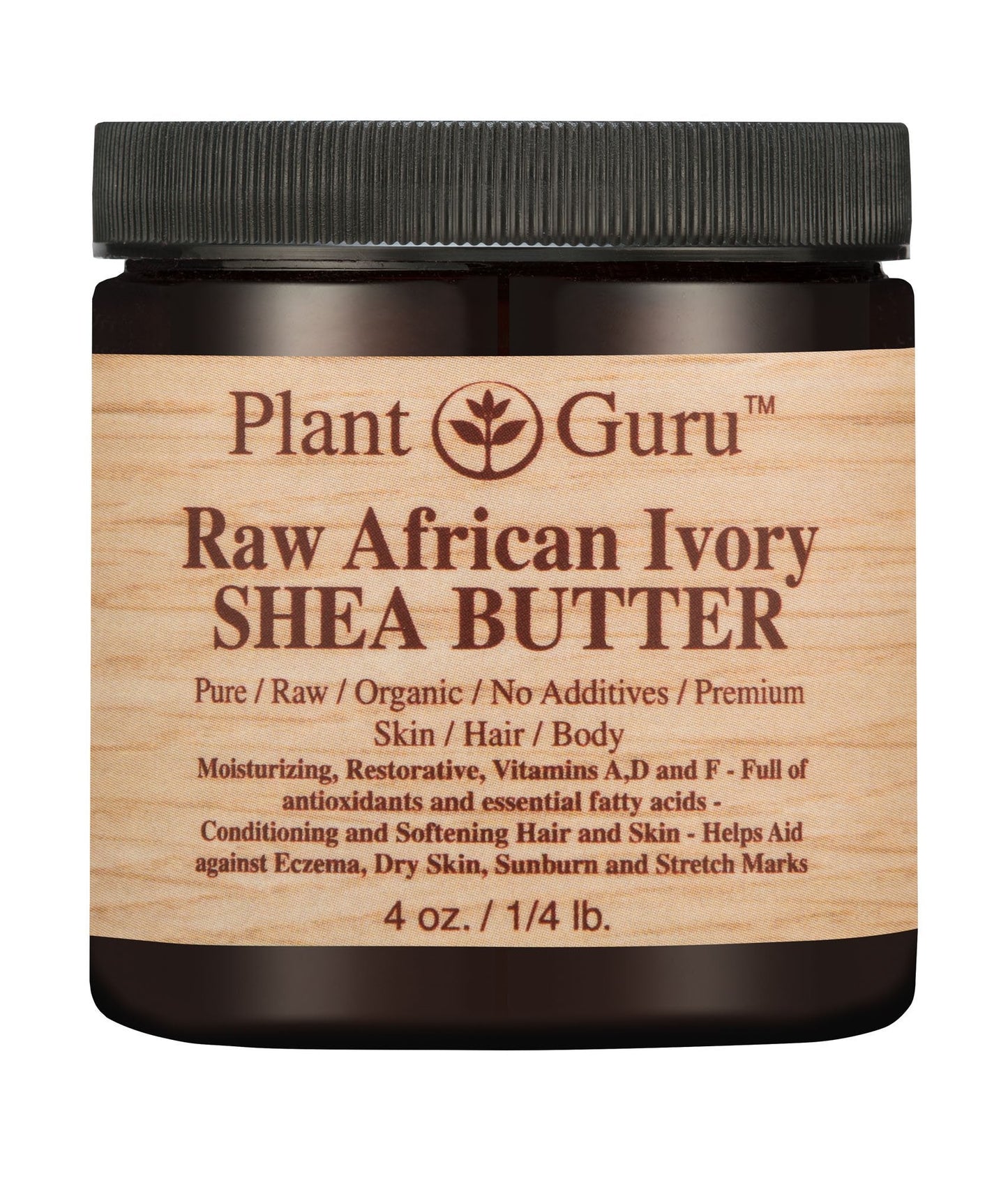 African Shea Butter Raw Unrefined 100% Pure Natural Organic Ivory Grade A - 4 oz - DIY Body Butters, Lotion, Cream, lip Balm & Soap Making Supplies Beauty & Personal Care Plant Guru