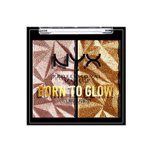 NYX PROFESSIONAL MAKEUP Born To Glow Icy Highlighter Duo - Rock Candy Beauty & Personal Care NYX PROFESSIONAL MAKEUP