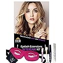 Eyelash Extensions Aftercare Kit With Sealant, Brush, Spoolie and 3D Deep Contour Sleep Mask! Protects Volume Lashes While Sleeping - PINK Lash Bra Beauty & Personal Care MBsupply