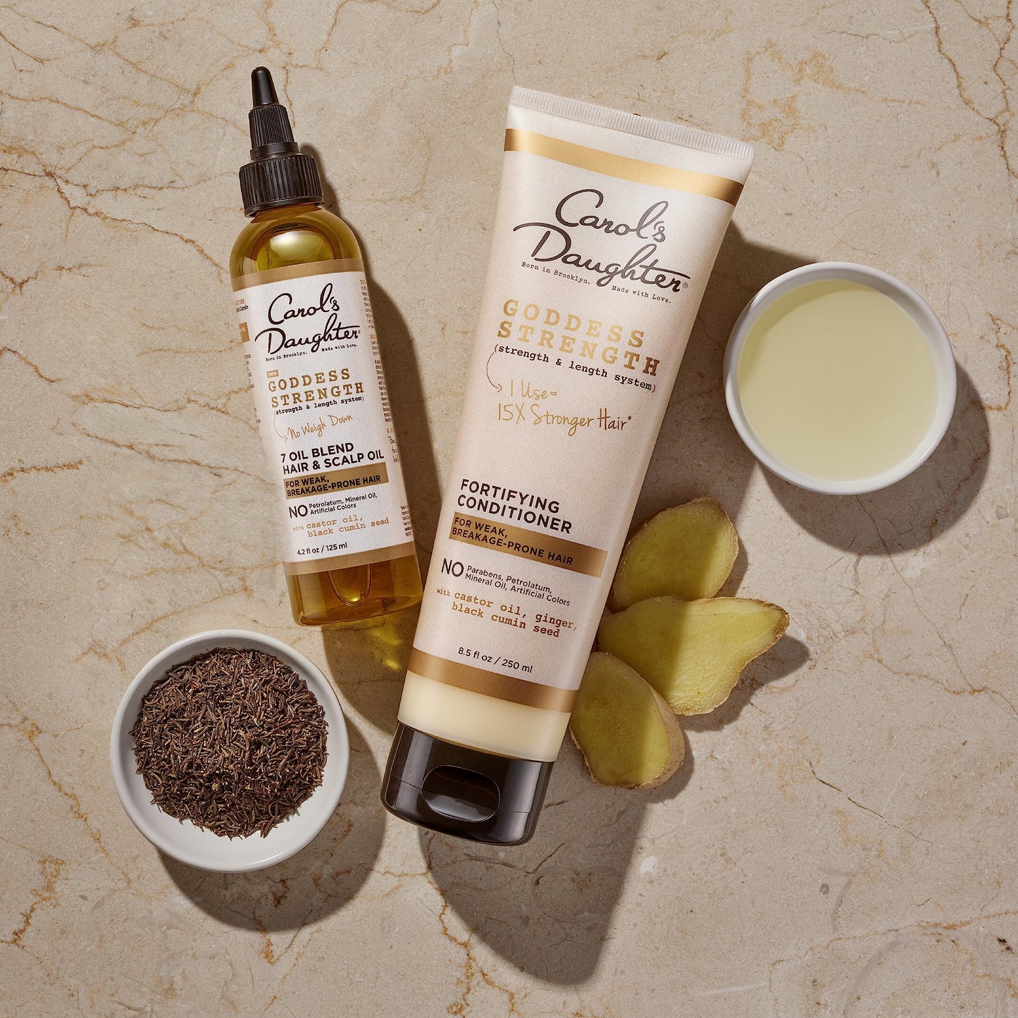 Carol's Daughter Goddess Strength Hair Care Set, Includes Sulfate Free Conditioner and Scalp Oil, Curly Hair Products to Repair and Moisturize, 1 Kit Beauty & Personal Care Carol's Daughter