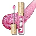 REVLON Super Lustrous Glimmer Gloss, Non-Sticky Lip Gloss, High-Shine Finish, Plant-Based Glitter, 008 Rose Glow, 0.13 fl oz Beauty & Personal Care REVLON