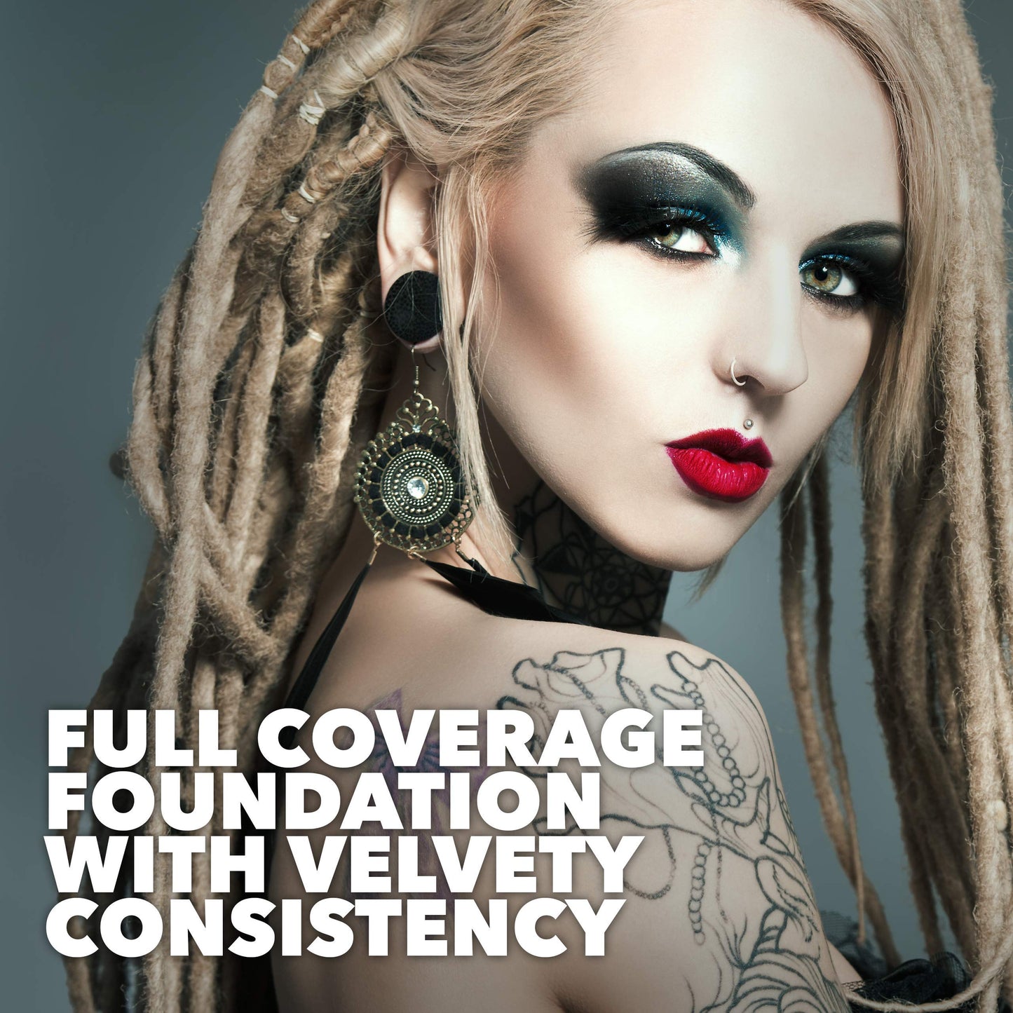 MANIC PANIC Goth White Cream to Powder Foundation - White Foundation for Goth Makeup, Cosplay & Halloween - Full Coverage & Matte Finish Beauty & Personal Care MANIC PANIC