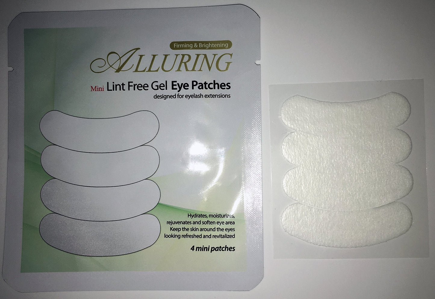 Alluring Mini Under Gel Eye Pads Lint Free for Eyelash Extensions (QTY:20 pairs (10 pouches)) Beauty & Personal Care Alluring
