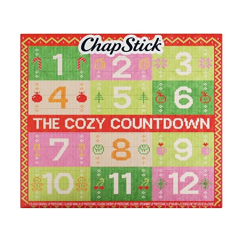 ChapStick Advent Calendar 2025 - Cozy Countdown to Christmas, Variety 12-Pack Lip Balm Gift Set, Holiday Gifts for Women, Men, Teens, Coworkers Beauty & Personal Care ChapStick