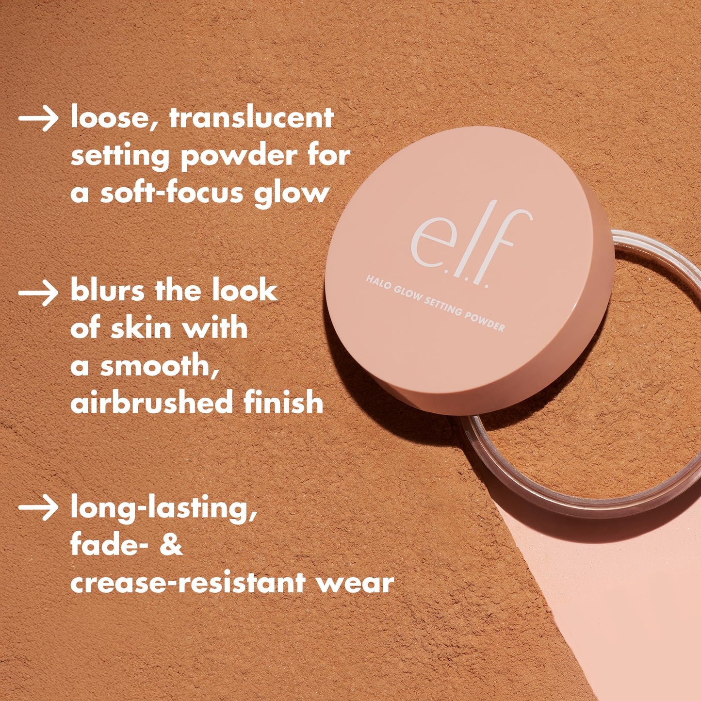 e.l.f. Halo Glow Soft Focus Setting Powder, Silky & Creates Soft Glow Without Shine, Smooths Pores & Lines, Vegan , Deep/Rich Beauty & Personal Care e.l.f.