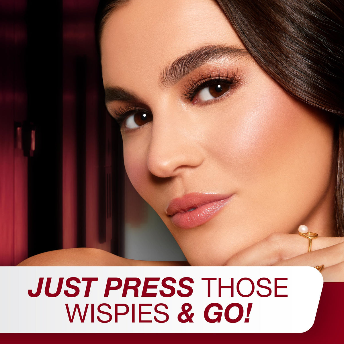 Ardell Press On Lashes Wispies Self Adhesive Eyelashes - Natural Look Faux Mink False Lashes, No Glue Eyelashes, 1 Pack
