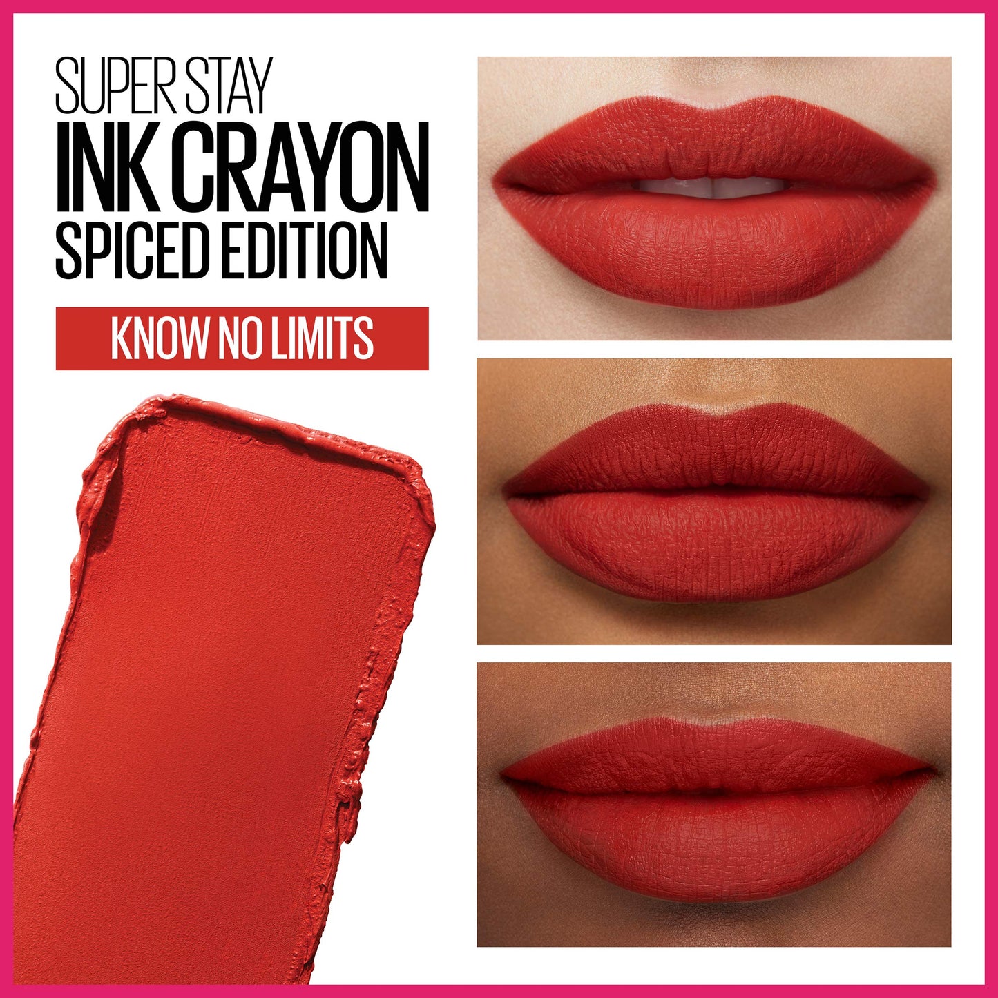 Maybelline SuperStay Ink Crayon Matte Longwear Lipstick With Built-in Sharpener, Know No Limits, 0.04 Ounce Beauty & Personal Care MAYBELLINE