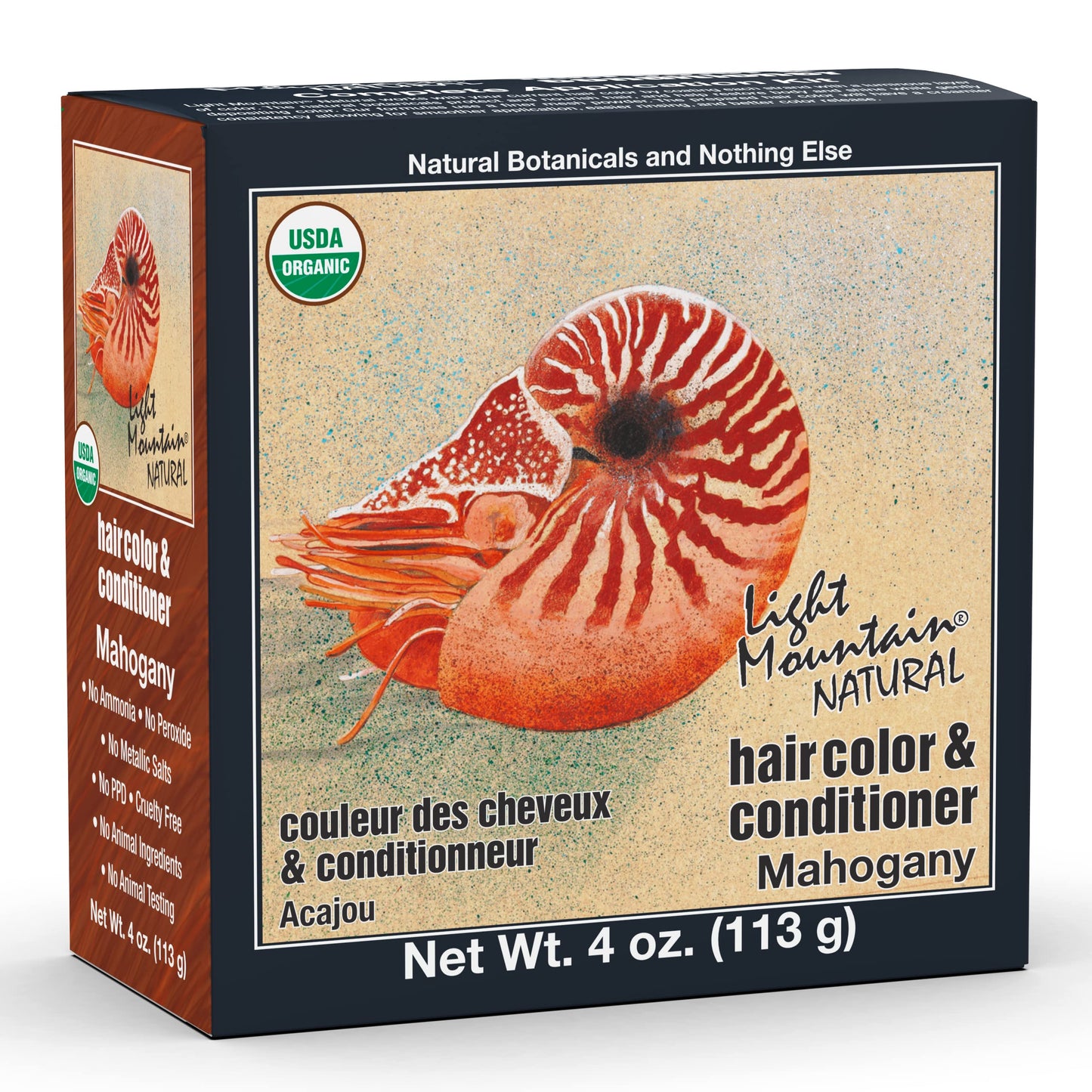 Light Mountain Henna Hair Color & Conditioner - Mahogany Hair Dye for Men/Women, Organic Henna Leaf Powder and Botanicals, Chemical-Free Beauty & Personal Care LIGHT MOUNTAIN