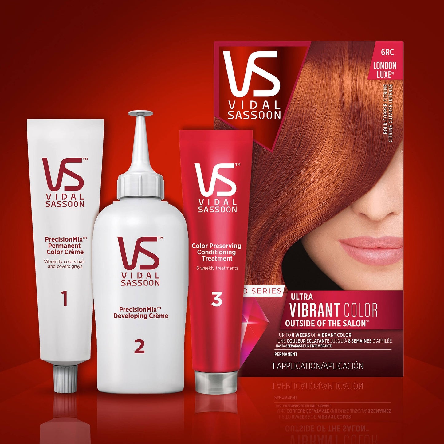 Vidal Sassoon Pro Series London Luxe Hair 6RC Bold Copper Citrine Kit Beauty & Personal Care Vidal Sassoon