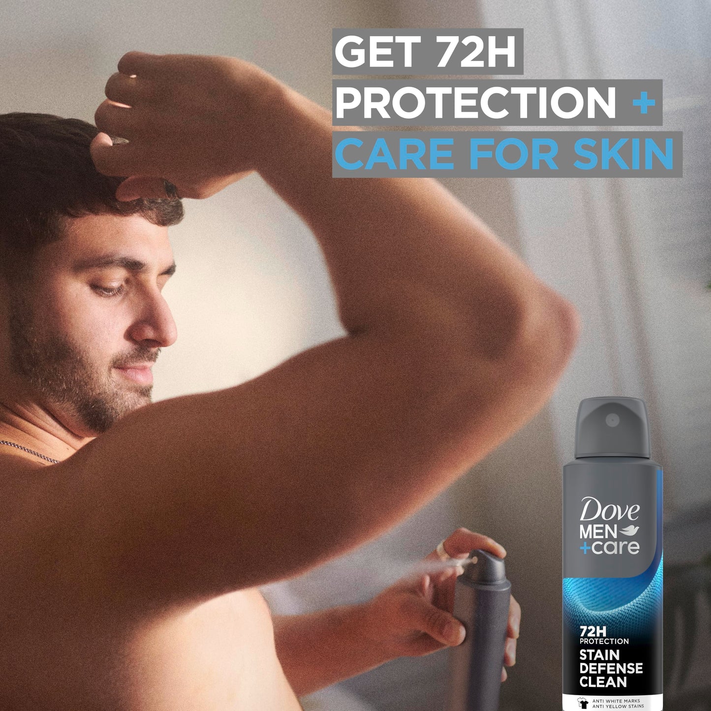 Dove Men+Care Antiperspirant Deodorant Dry Spray Stain Defense Clean For Men Anti-White Marks & Yellow Stains, 72-hour Sweat and Odor Protection Beauty and Personal Care DOVE MEN + CARE