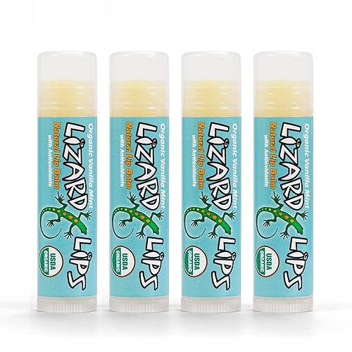 Lizard Lips USDA Certified Organic Lip Balm (Vanilla Mint) Beauty & Personal Care Lizard Lips