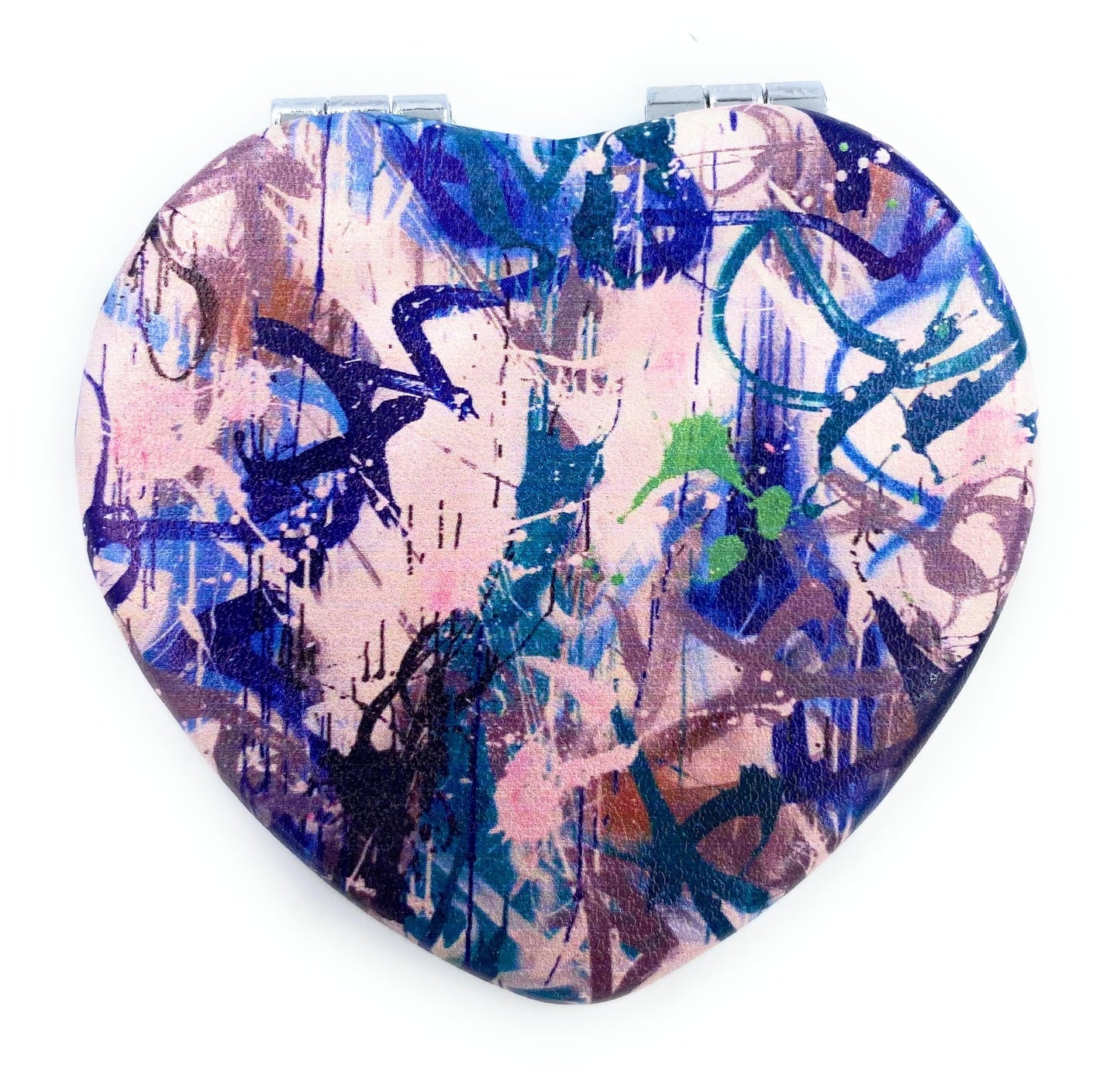 Aeisage Heart Mirror - Compact Blue Pocket Mirror, Mini Size Travel Mirror, Folding Heart Shape Mirror - Unique Gift for Her Beauty & Personal Care Aeisage