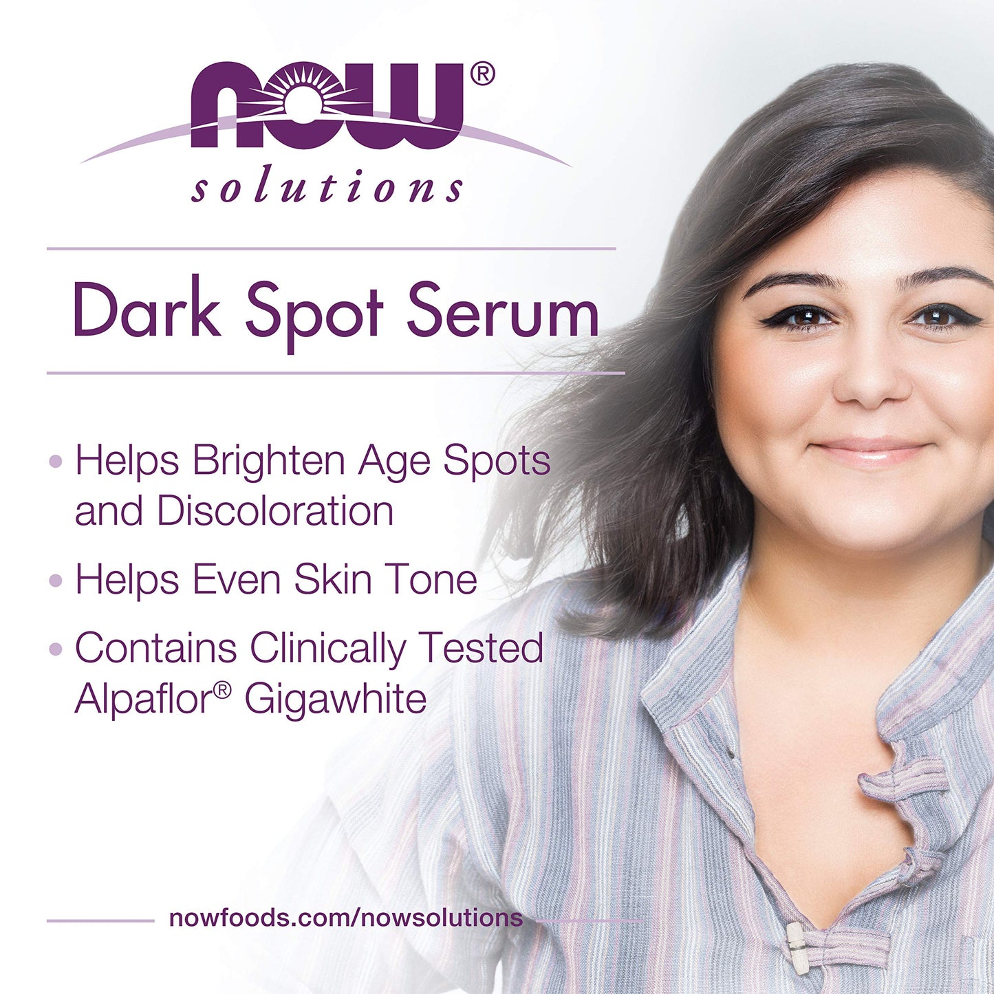 NOW Solutions, Dark Spot Serum, with ALPAFLOR® GIGAWHITE to Help Brighten Age Spots and Discoloration, 1-Ounce Beauty & Personal Care NOW Foods