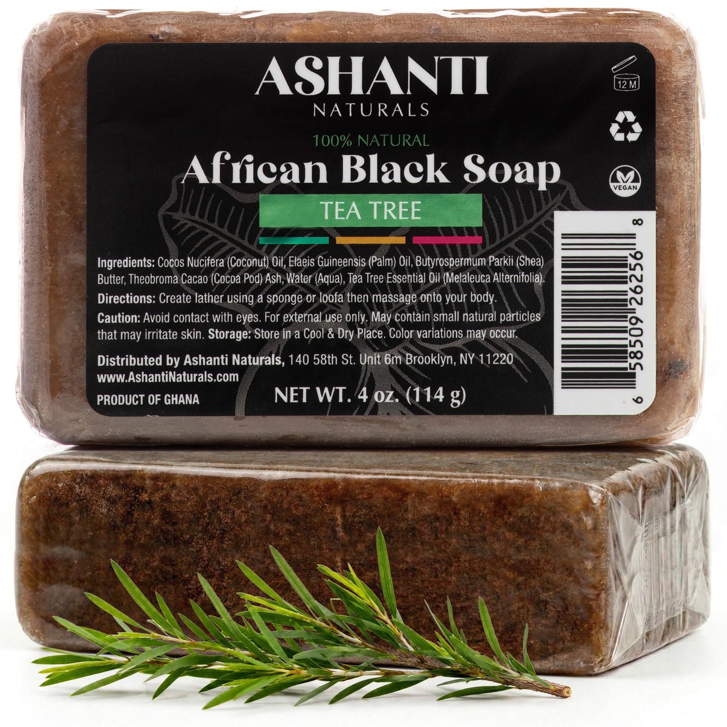 Ashanti Naturals100% African Black Soap Bars (Lemongrass) Beauty & Personal Care Ashanti Naturals