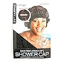 X-Large BLACK 21" Extra Large Water-Proof SHOWER CAP with Comfortable Elastic Band XL Beauty & Personal Care Patriotic Christian Caps