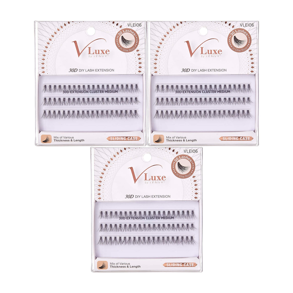 i•ENVY 30D Cluster Extension Medium (3 PACK, VLEI06) Beauty & Personal Care i•ENVY