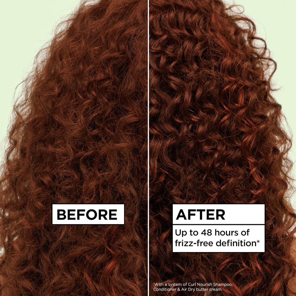 Garnier Fructis Curl Nourish Moisturizing Shampoo & Conditioner Set for Curly Hair with Air Dry Cream, Up to 48 Hours of Curl Definition, Sulfate Free