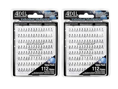 2 Set of 112 Ardell Multipack Individual Lashes, Knot-Free Medium bundled by Maven Gifts Beauty & Personal Care Ardell