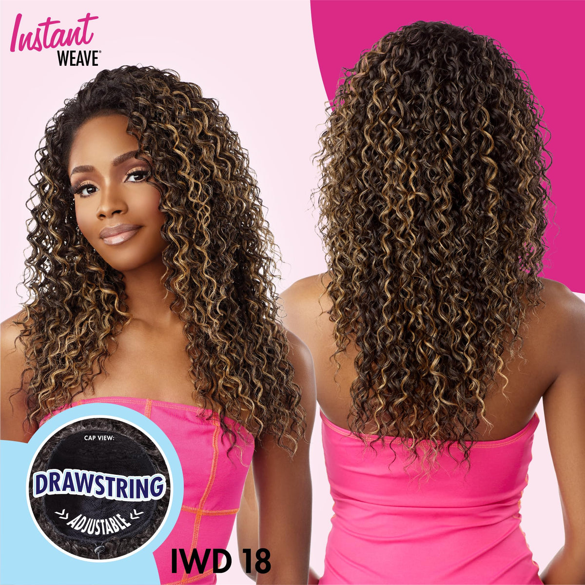 Sensationnel Instant Weave Half Wig-18, 2 DARKBROWN