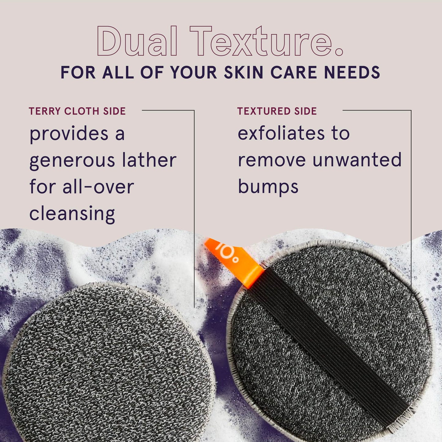 Cleanlogic Detoxify Purifying Charcoal Infused Exfoliating Body Scrubber, Dual-Texture Round Exfoliator Tool for Smooth, Clean Skin, Daily Skincare Beauty & Personal Care Cleanlogic