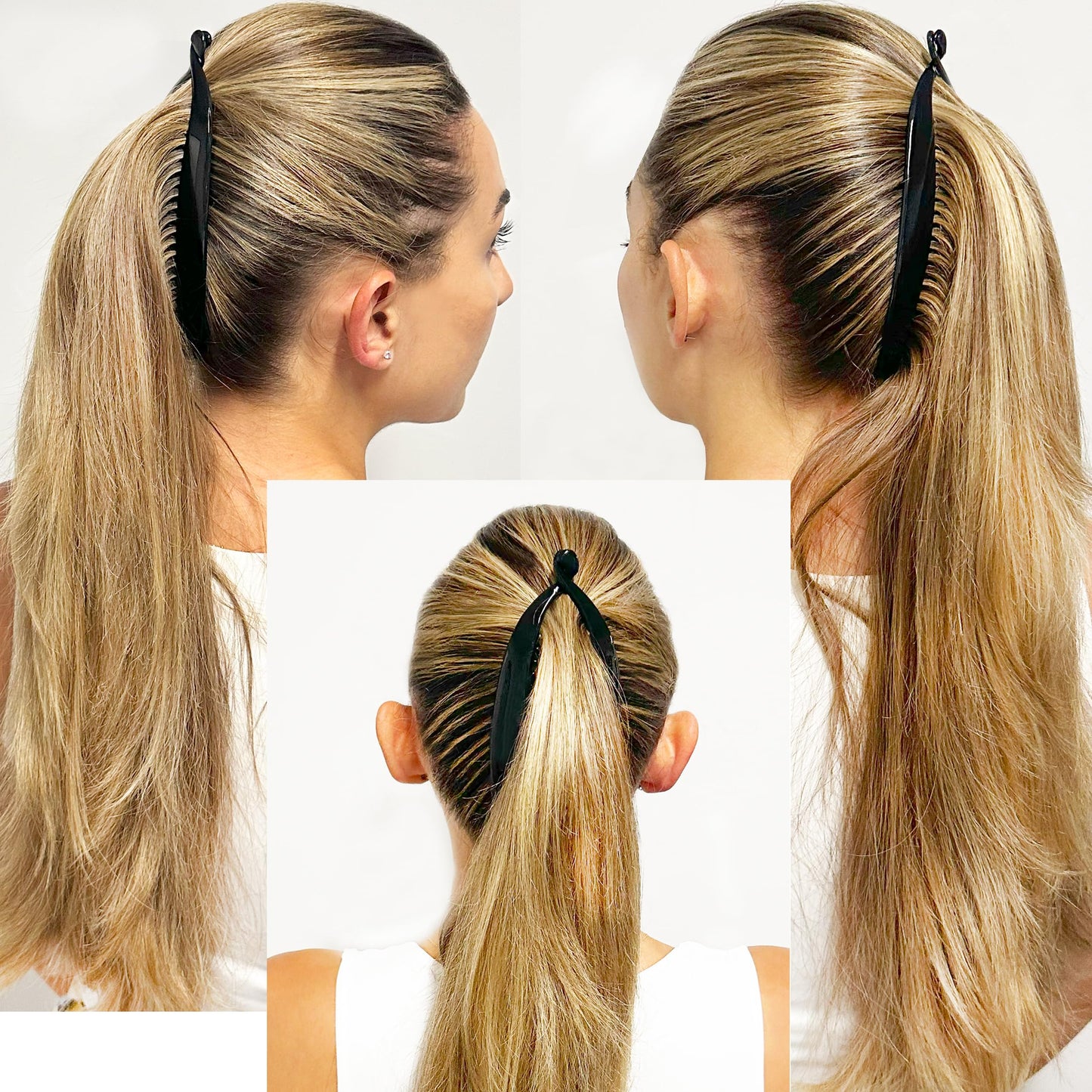 Camila Paris NV135 French Extra Large Banana Clip Hair Comb, Classic Banana Clips Hair for Thick Hair Ponytail Holder Interlocking Styling Clips Beauty & Personal Care Camila