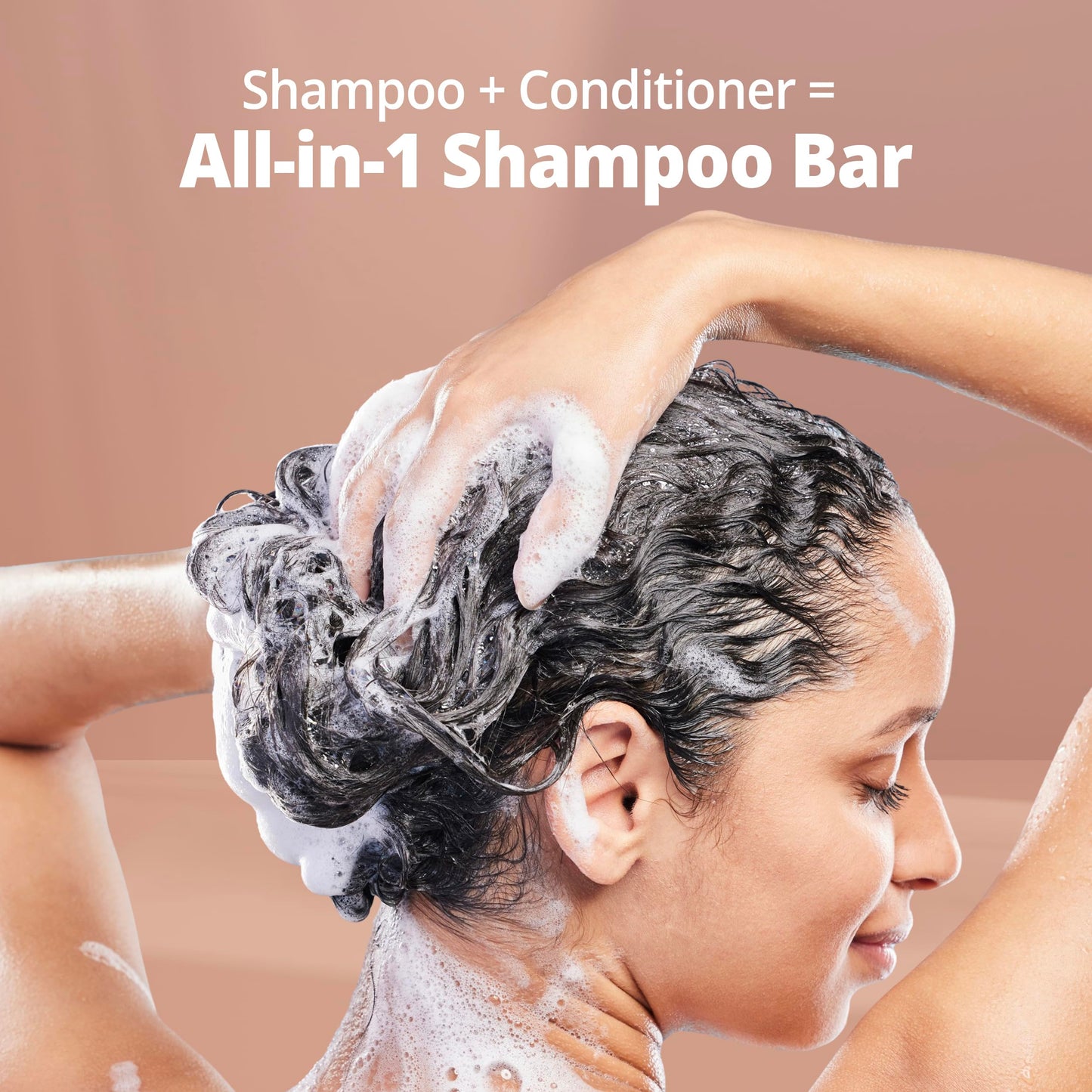Opuluxe Rice Protein 2-in-1 Shampoo & Conditioner Bar - Strengthening & Moisturizing - Scalp Care with Argan Oil & Shea Butter - Travel Friendly Beauty & Personal Care Opuluxe