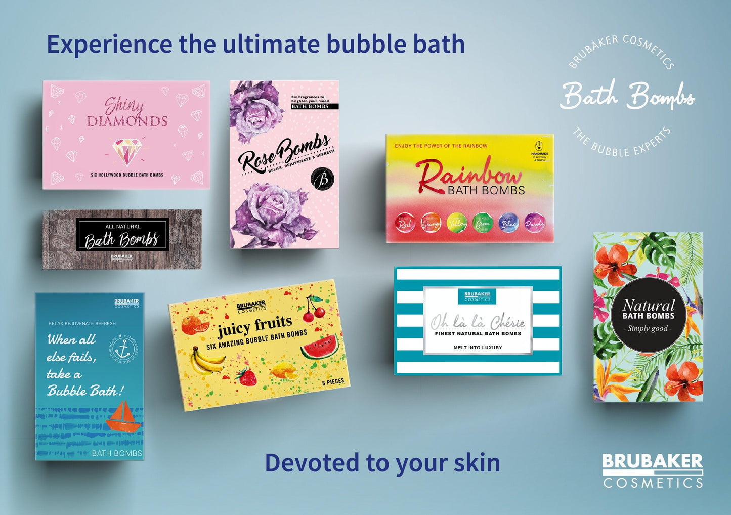 BRUBAKER Bath Bombs Gift Set "Shiny Diamonds" - 6 Handmade Luxury Spa Bath Fizzies - All Natural, Vegan, Organic Ingredients - Aloe Vera Moisturizes Beauty and Personal Care BRUBAKER