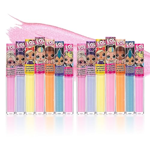 L.O.L Surprise! 14pc Lip Gloss for Girls, Lol Lip Gloss Set Value Pack, 14 Assorted Fruit Flavored Lip Glosses, Non Toxic, Kid Friendly, Party Favors Beauty & Personal Care L.O.L. Surprise!