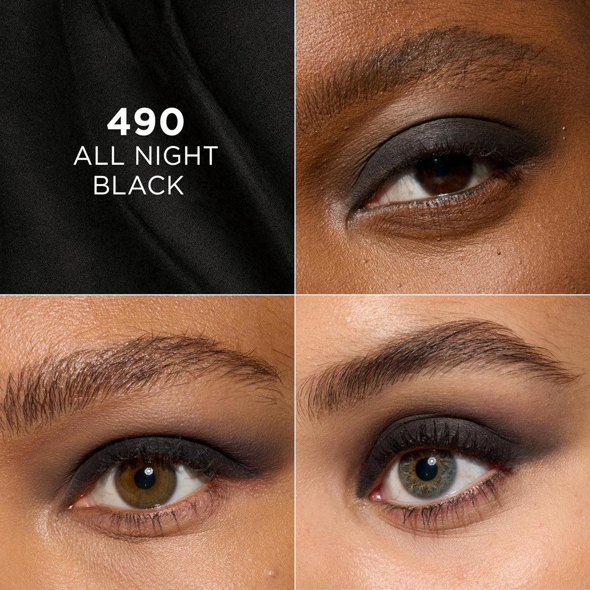 L'Oreal Paris Makeup Le Shadow Stick Eyeshadow, Blendable, Smudge-Resistant, Smokey Cream Eyeshadow, 490 All Night Black