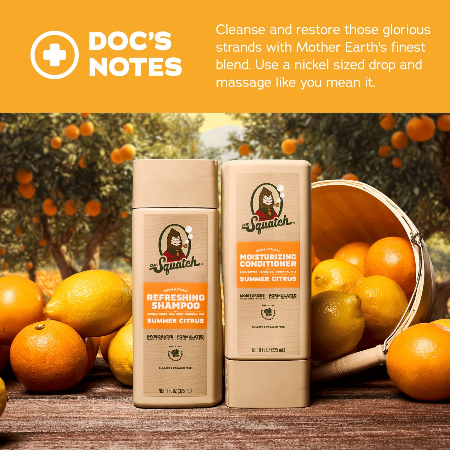Dr. Squatch Men's Natural Shampoo and Conditioner Set - Sulfate & Paraben Free Natural Shampoo and Conditioner for Men - Scalp Nourishing Formula Beauty & Personal Care Dr. Squatch