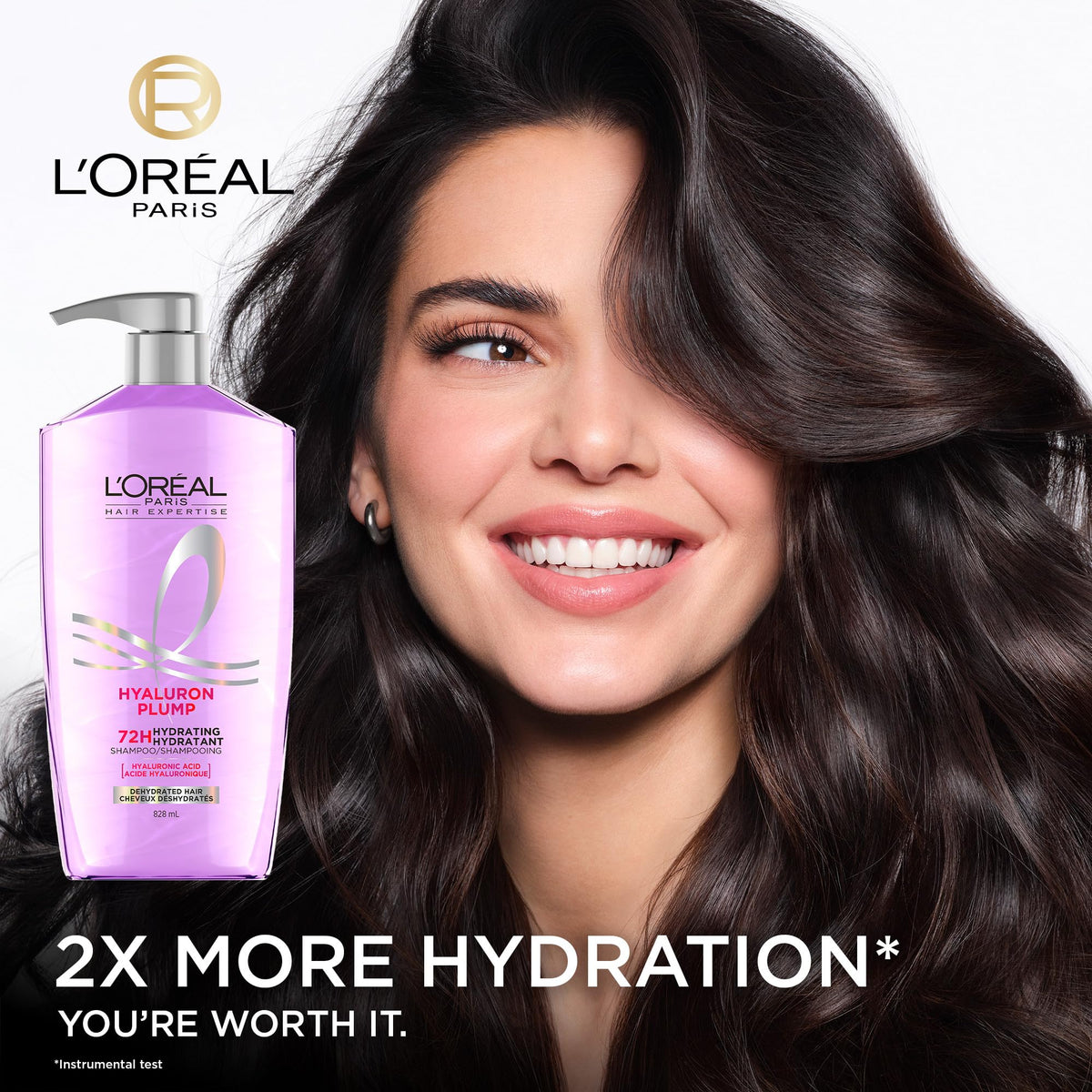 L'Oreal Paris Elvive Hyaluron Plump Hydrating Shampoo for Dehydrated, Dry Hair Infused with Hyaluronic Acid Care Complex, Paraben-Free, 26.5 Fl Oz Beauty & Personal Care L'Oreal Paris