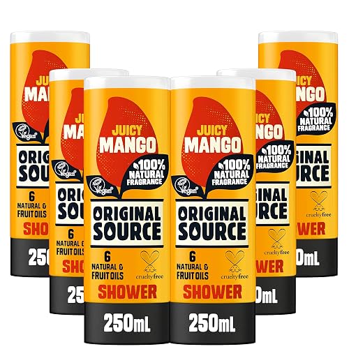 Original Source Mango Shower Gel, 100 Percent Natural Fragrance, Vegan, Cruelty Free, Paraben Free, Bulk Buy, Pack of 6 x 250 ml Beauty & Personal Care ORIGINAL SOURCE
