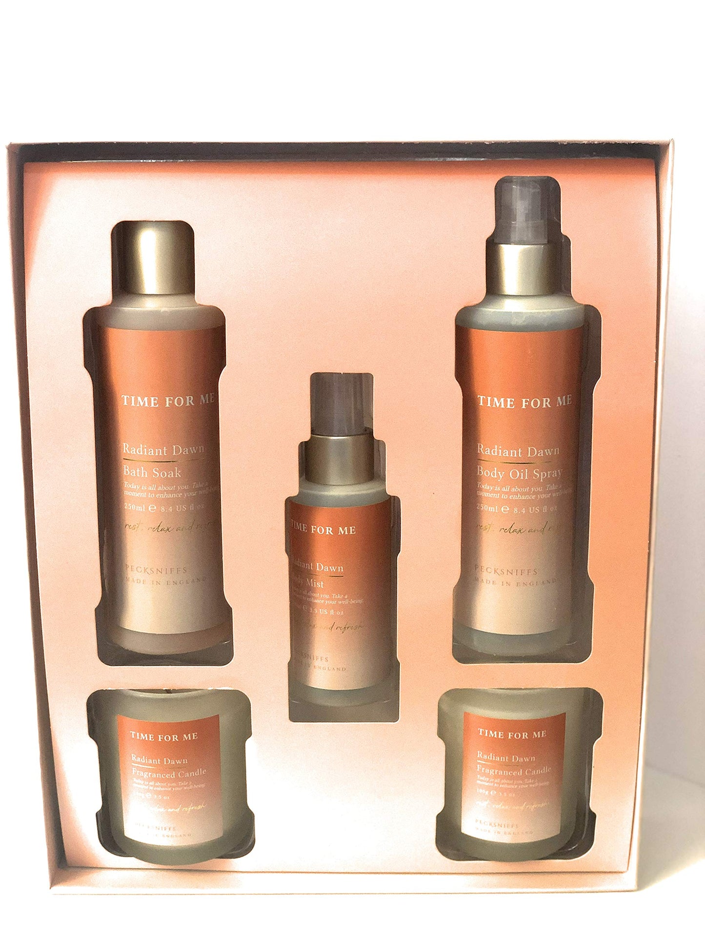 Pecksniffs Time For Me Radiant Dawn 5Pc Bath Body Set Beauty and Personal Care Pecksniff's