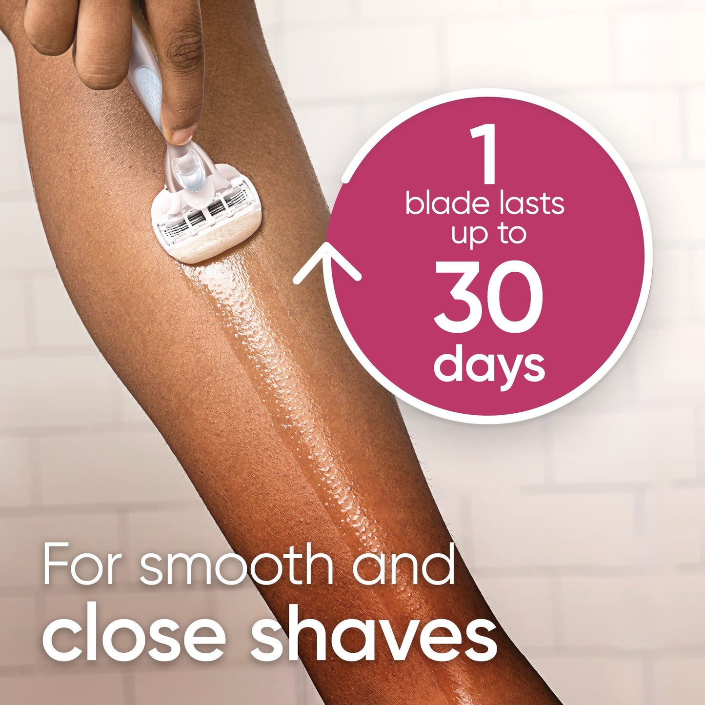 Gillette Venus Razor for Women, ComfortGlide plus Olay Sugarberry, Rose Gold Metal Handle + 4 Blade Refills, 5-Blade Razor Cartridges, Moisture Bars Beauty and Personal Care Gillette Venus