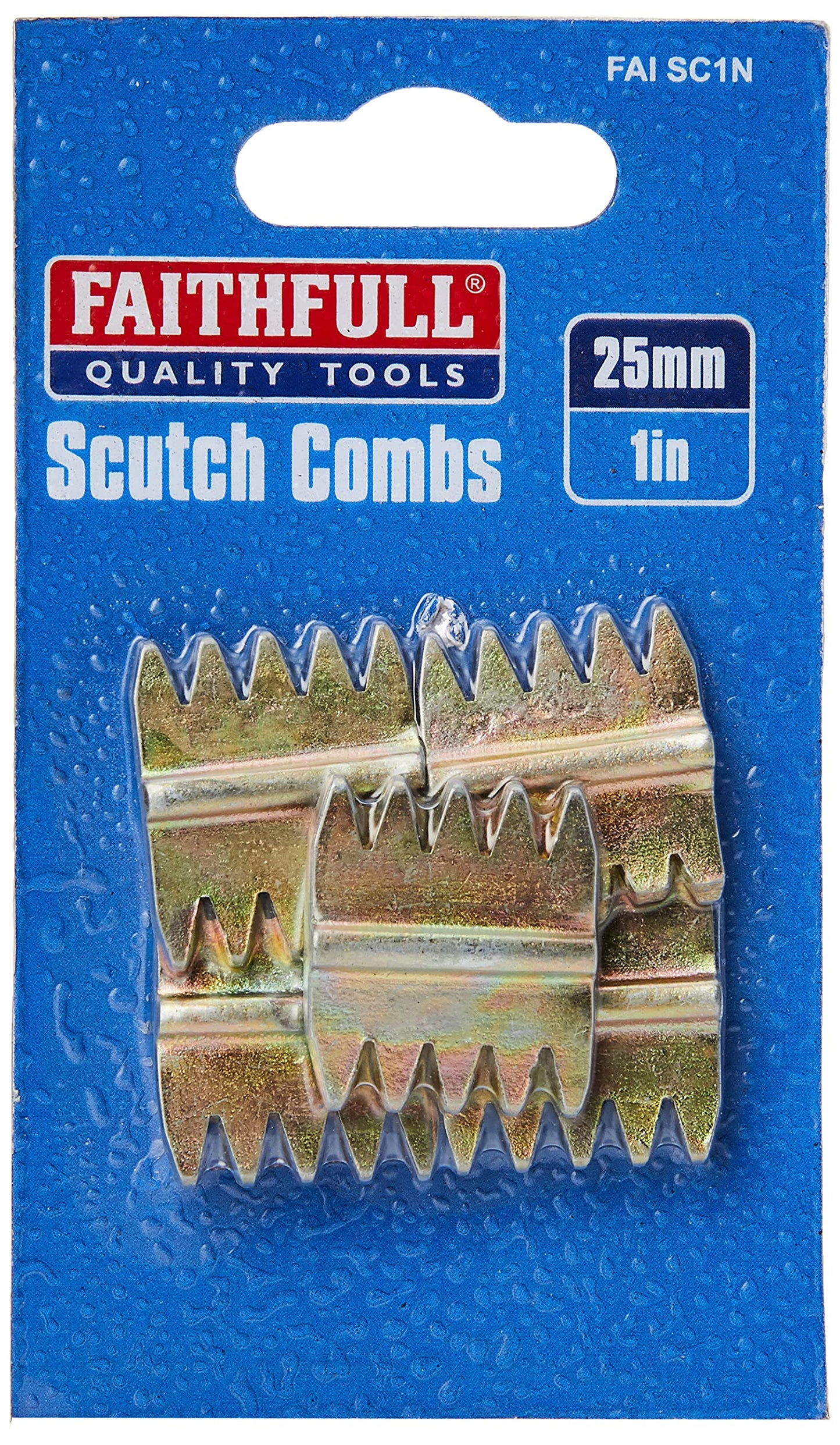 Faithfull FAISC1N Scutch Combs 25 mm (1 Inch) Pack 5, Chrome Beauty and Personal Care Faithfull