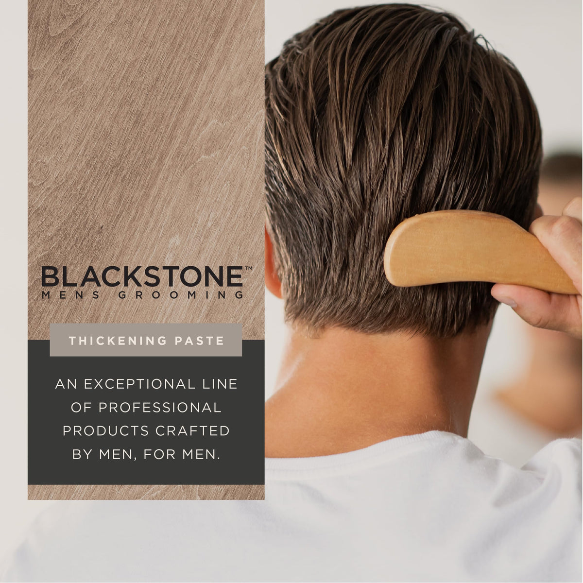 Blackstone Men's Grooming Thickening Fiber Paste Gel for Hair Styling - Adds Volume with Pliable Hold & Matte Finish | Paraben Free, Sandalwood (4 oz) Beauty & Personal Care Blackstone