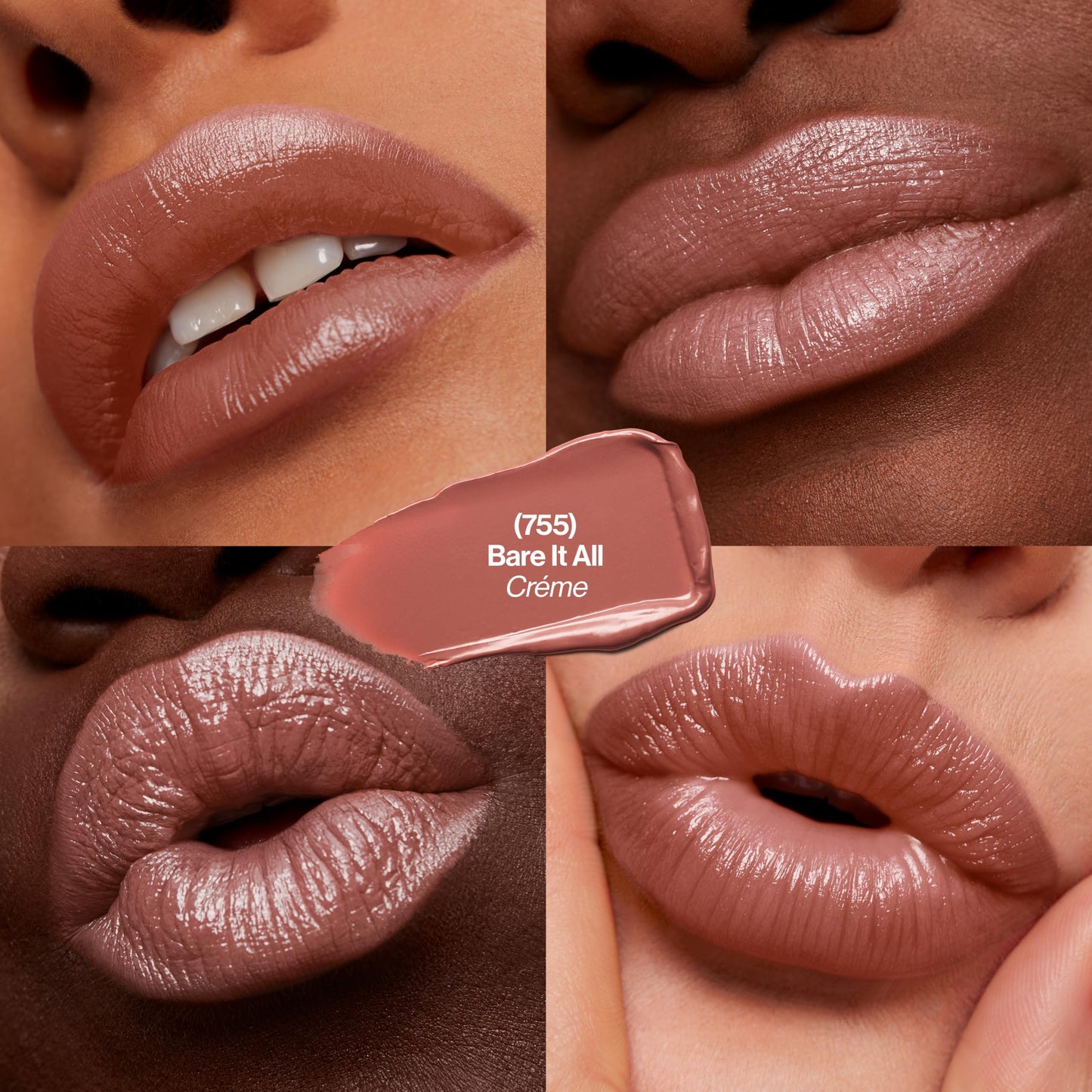 Revlon Super Lustrous Lipstick, Creamy Formula For Soft, Fuller-Looking Lips, Moisturized Feel, 755 Bare It All, 0.15 oz Beauty & Personal Care REVLON