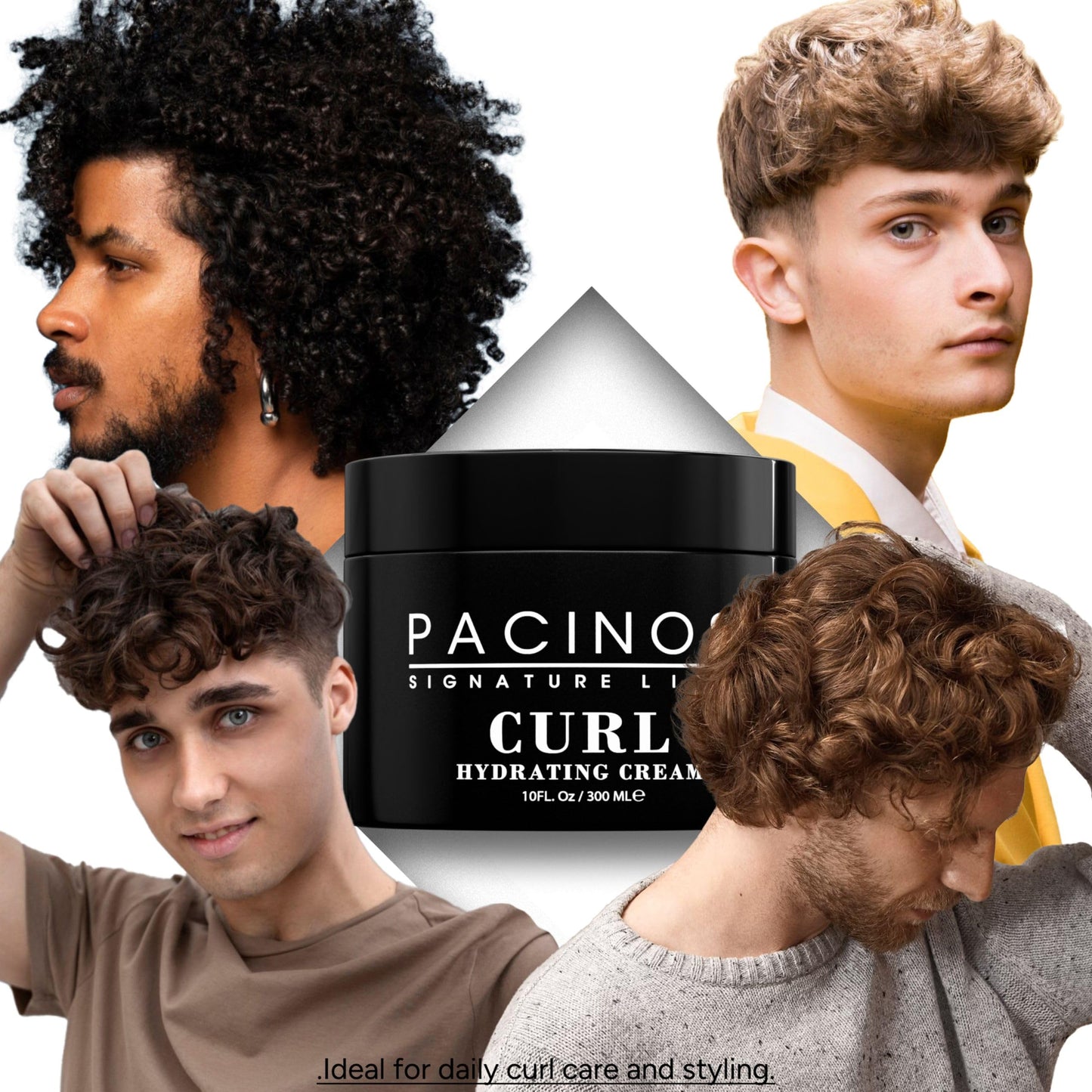 Pacinos Curl Hydrating Cream - Curl Defining and Frizz Control Styling Cream - Salon Quality for Moisture Control - 10 Oz Beauty & Personal Care Pacinos