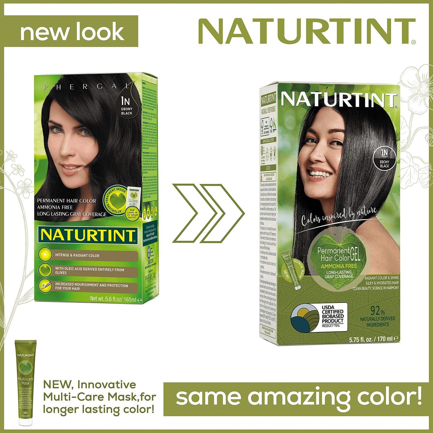 Naturtint Permanent Hair Color 1N Ebony Black - 5.4 fl oz Beauty & Personal Care Naturtint
