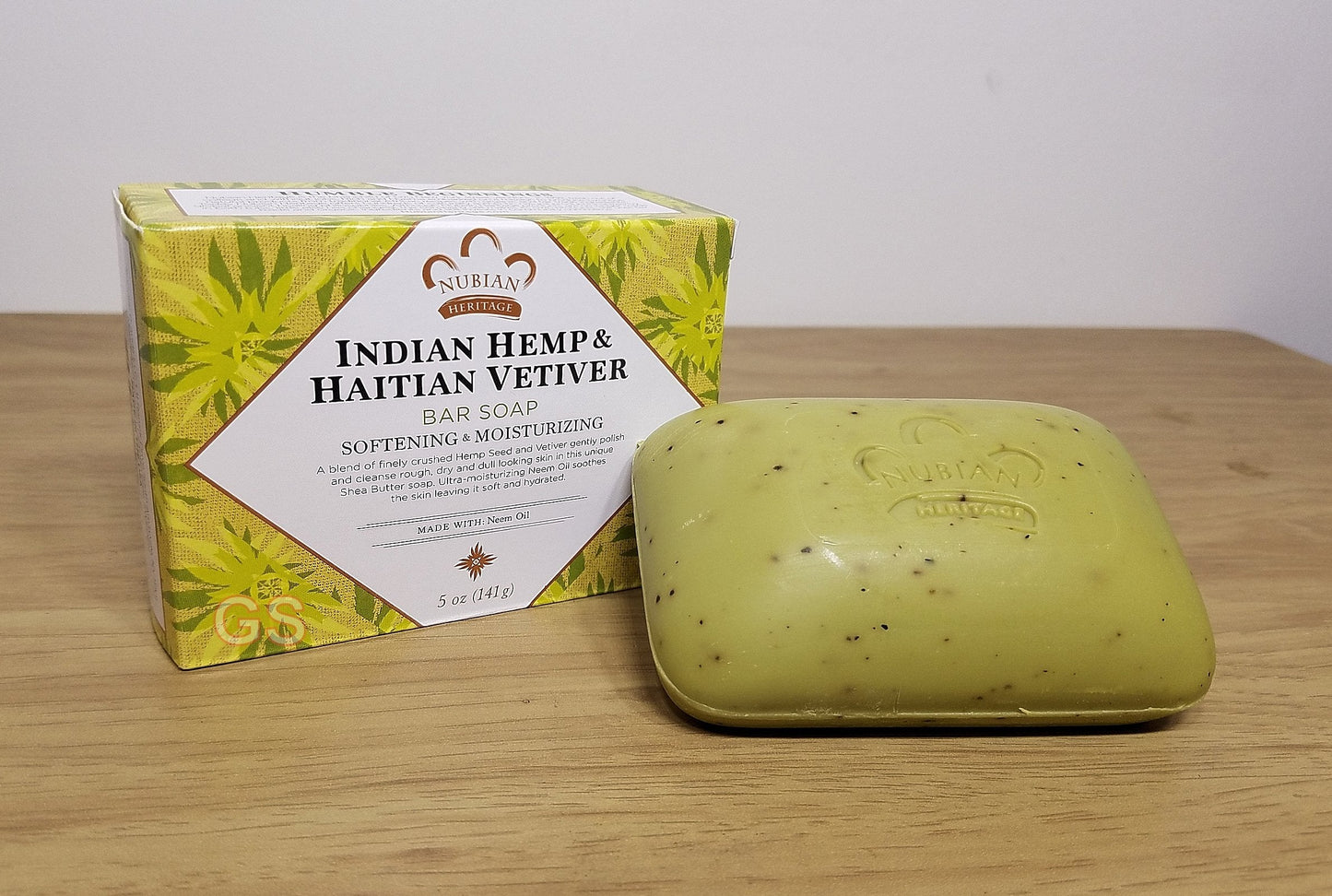 Nubian Heritage Soap Bar Indn Hmp Vetiver, 5 oz Beauty & Personal Care Nubian Heritage