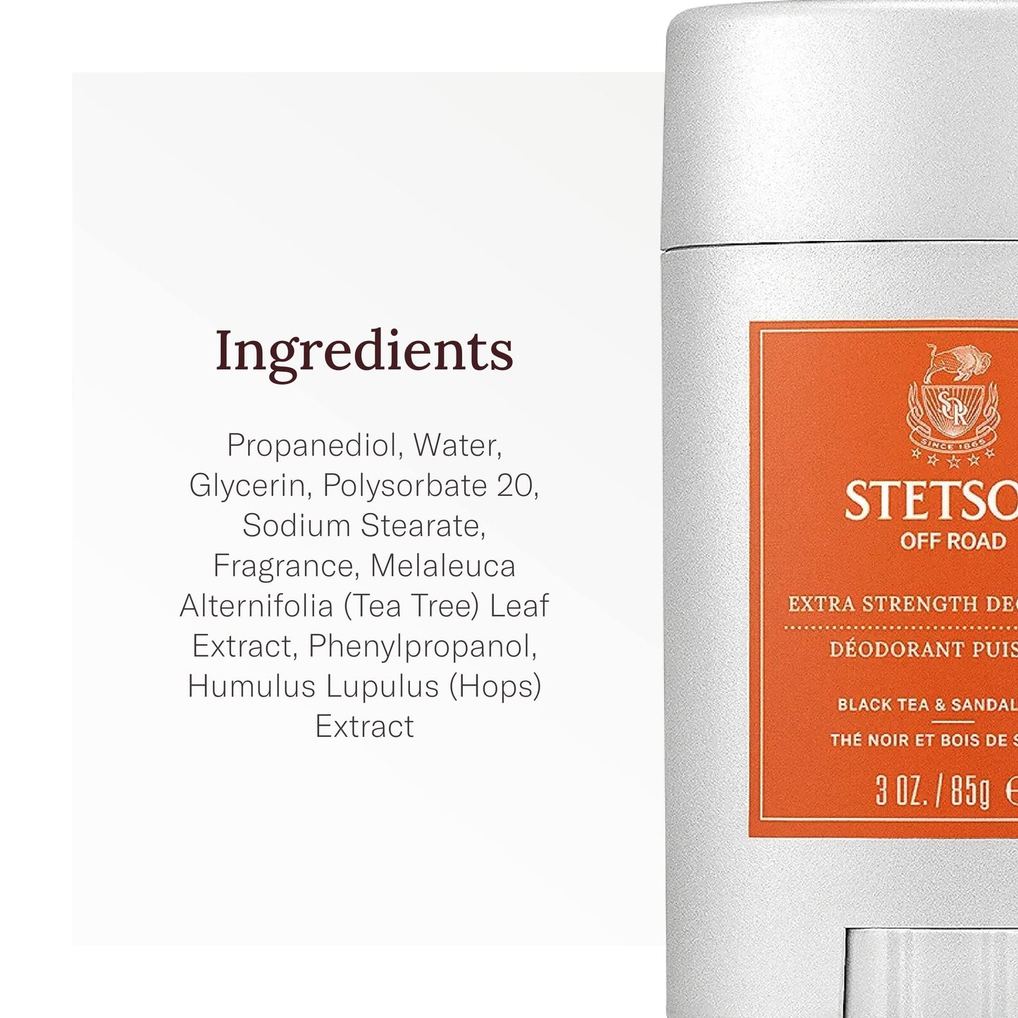 STETSON Personal Care Extra Strength Deodorant by Scent Beauty - Gel Men's Deodorant Stick for Grooming Kit - 3 oz - 3 Pack - Off-Road Beauty and Personal Care SCENT BEAUTY