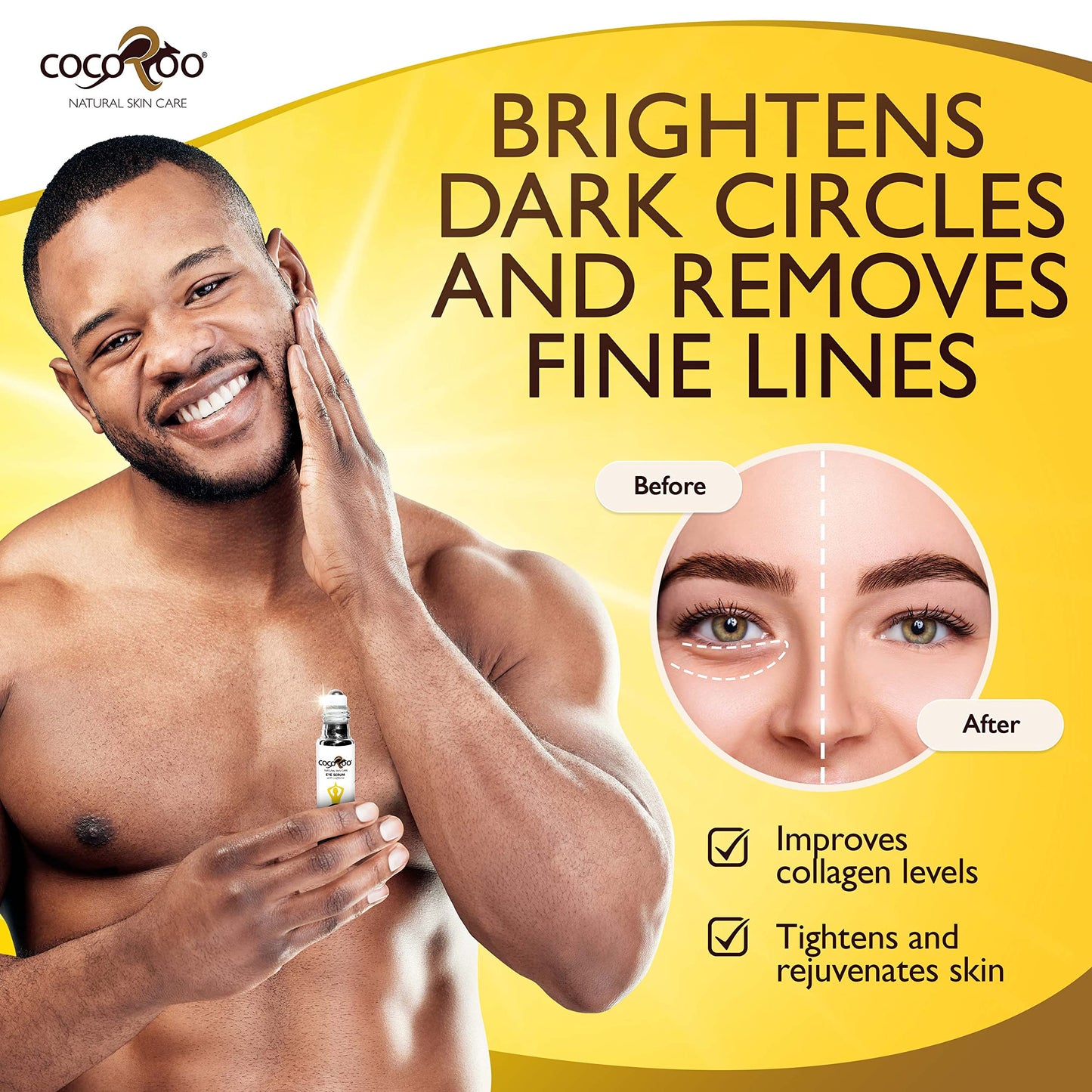 Caffeinated Eye Serum, Nutrient-Dense, 100% Pure, Natural & Vegan (Lemongrass) Beauty & Personal Care CocoRoo