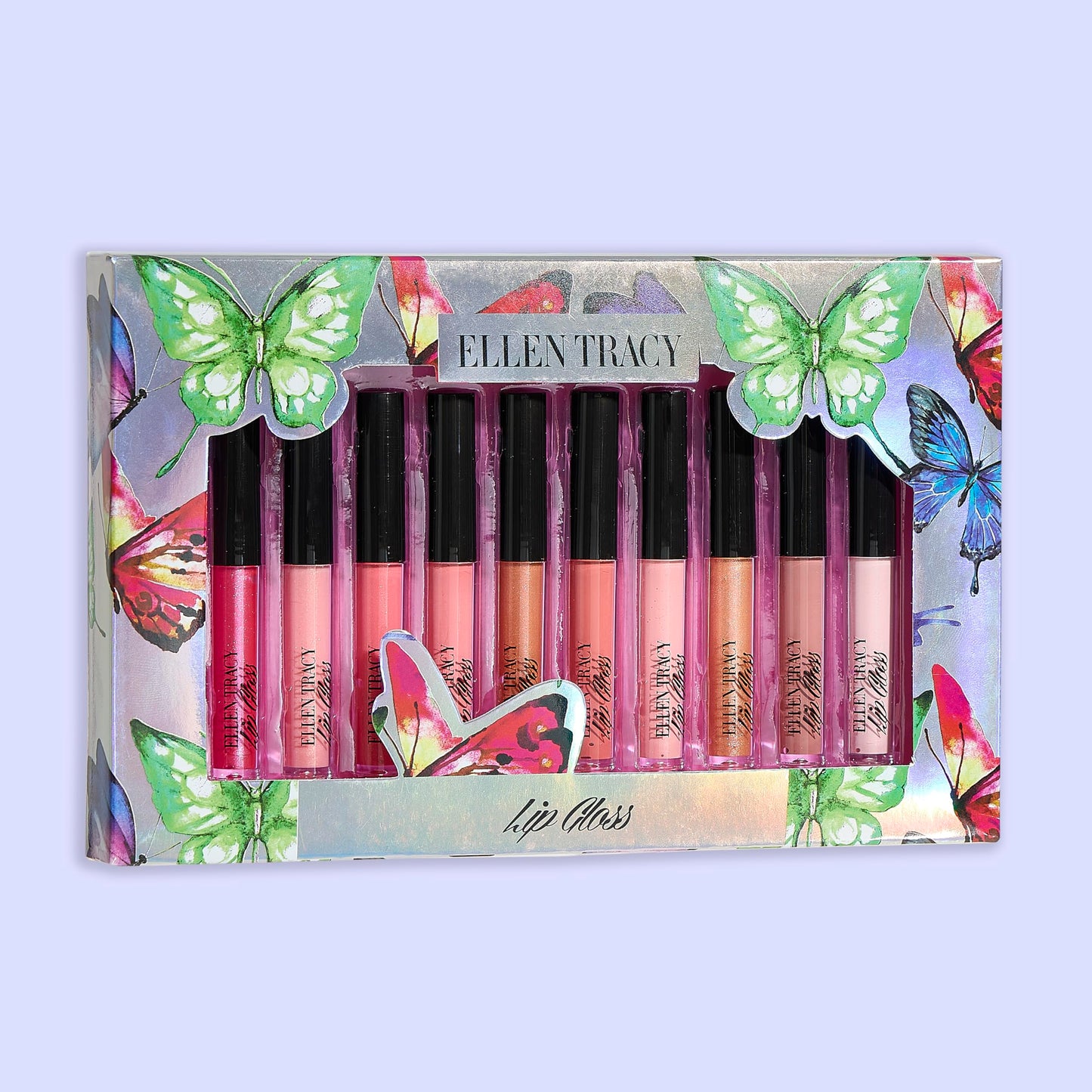 Enchante Ellen Tracy 10 Pc Lip Gloss Collection, Shimmery Lip Glosses for Women and Girls, Long Lasting Lip Gloss Set with Rich Varied Colors, Great Beauty & Personal Care Enchante