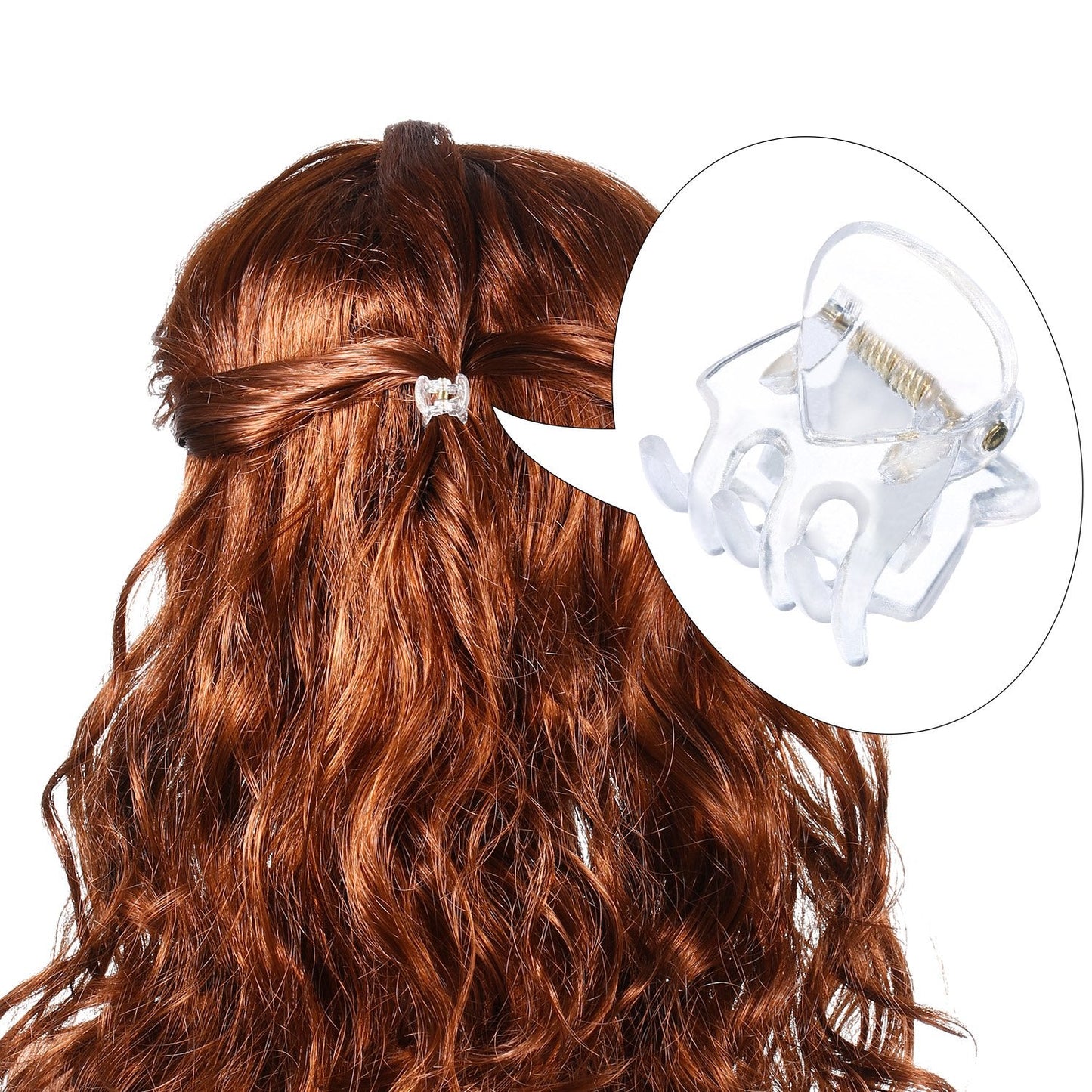Hotop Hair Clip, 24 Pcs Small Mini Hair Claw Clips for Girls and Women, Non-Slip Plastic Tiny Jaw Clips, Clear Beauty & Personal Care Hotop