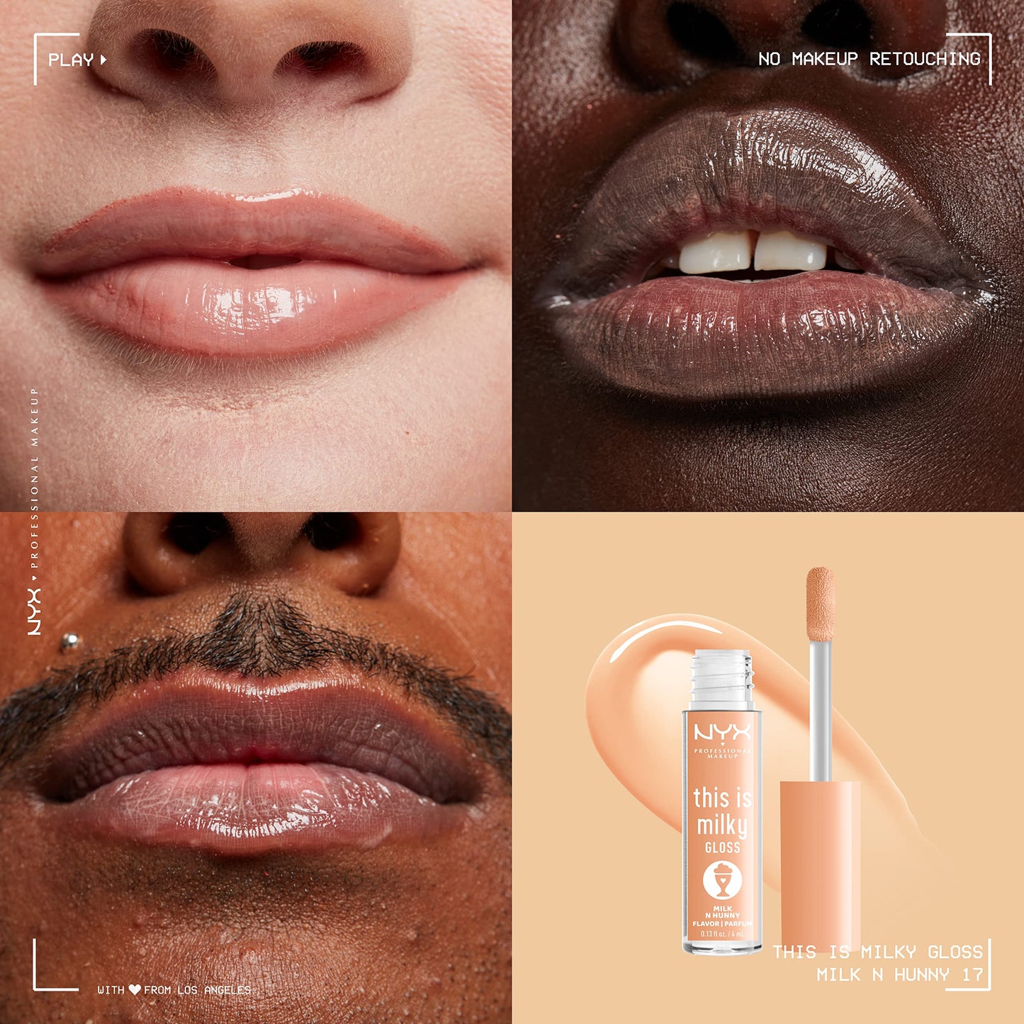 NYX PROFESSIONAL MAKEUP This Is Milky Gloss, Lip Gloss with 12 Hour Hydration, Vegan - Milk & Hunny (Honey Nude) Beauty & Personal Care NYX PROFESSIONAL MAKEUP